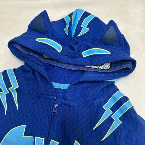 Blue PJ Masks One Piece Pajamas sz 3T Hooded PJ Masks Pajamas - Picture 11 of 11